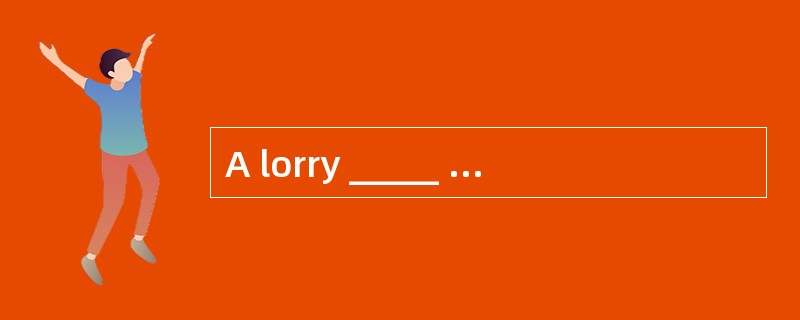 A lorry _____ Jane’s cat and sped away.