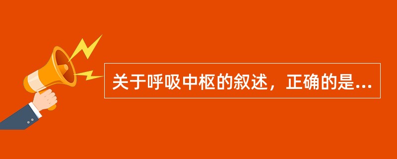 关于呼吸中枢的叙述，正确的是（　　）。