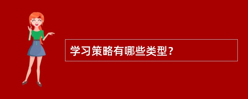 学习策略有哪些类型？