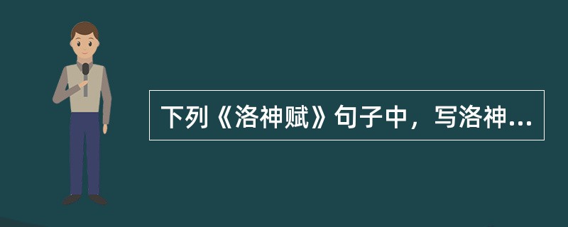 下列《洛神赋》句子中，写洛神对君王的传情作出回应的是（　）。 