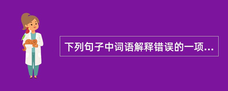 下列句子中词语解释错误的一项是（　）