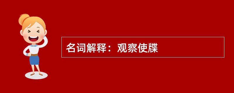 名词解释：观察使牒