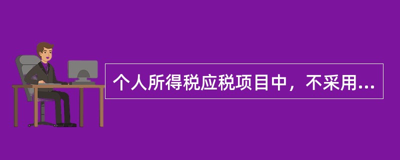 个人所得税应税项目中，不采用费用定额扣除（800元）与定率扣除（20%）两种扣除方法相结合的项目有（ ）。