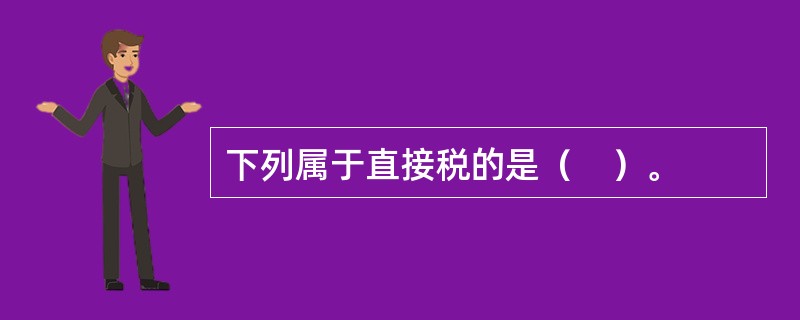 下列属于直接税的是（　）。