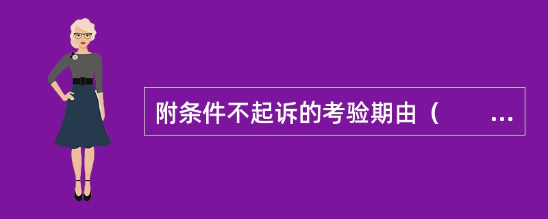 附条件不起诉的考验期由（　　）设置，为（　　）。