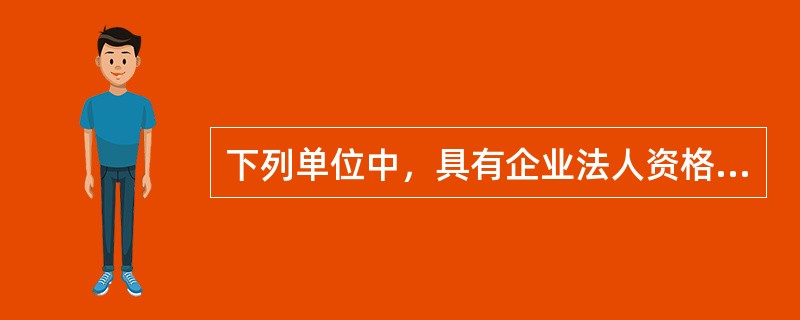 下列单位中，具有企业法人资格的是（　）。