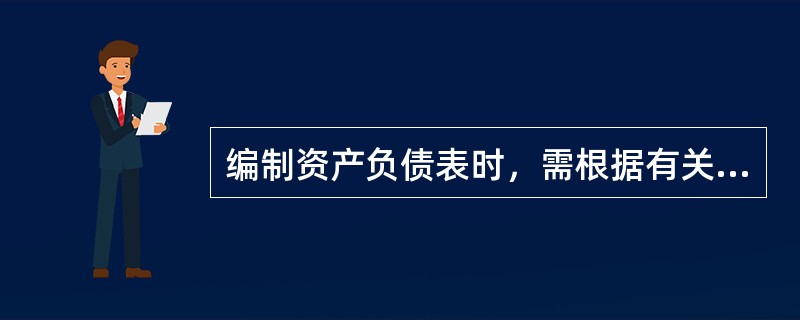 编制资产负债表时，需根据有关总账科目期末余额分析.计算填列的项目有（　）。