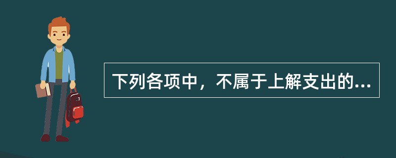 下列各项中，不属于上解支出的是（ ）。