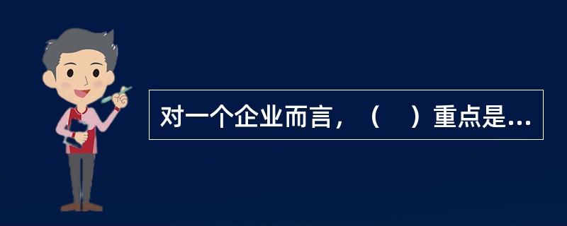 对一个企业而言，（　）重点是关键人物的风险和福利风险。