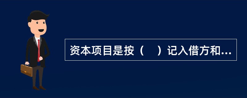 资本项目是按（　）记入借方和贷方的。