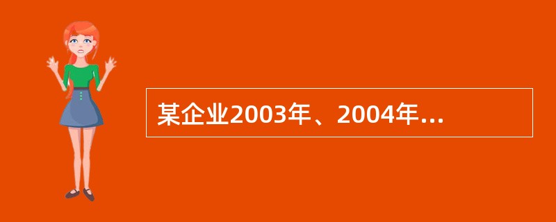 某企业2003年、2004年有关资料如下表：<br />金额单位：元<br /><img border="0" style="width: