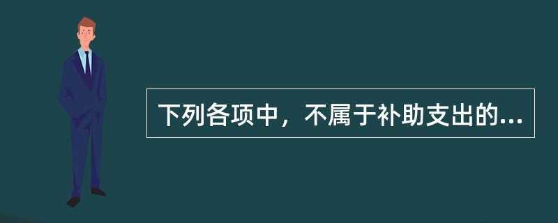 下列各项中，不属于补助支出的是（ ）。