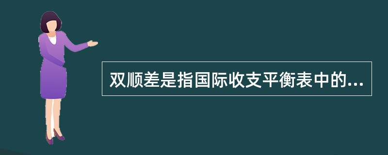 双顺差是指国际收支平衡表中的（　）和（　）均为顺差。
