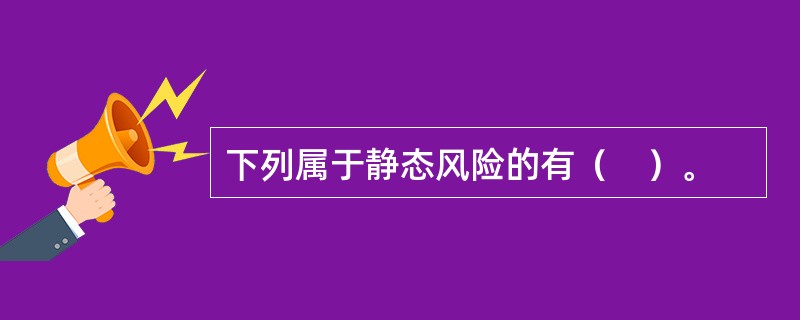 下列属于静态风险的有（　）。