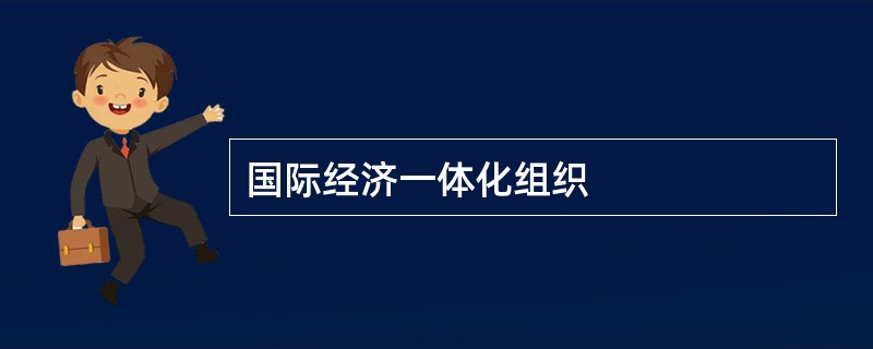 国际经济一体化组织