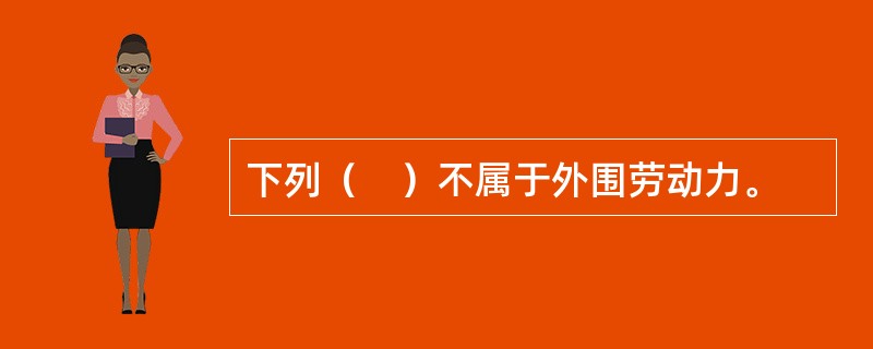 下列（　）不属于外围劳动力。