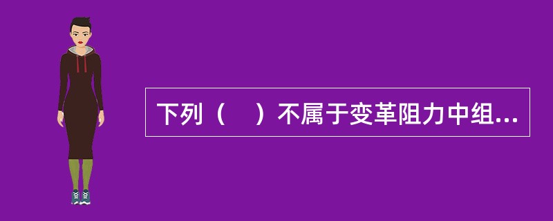 下列（　）不属于变革阻力中组织方面的阻力。