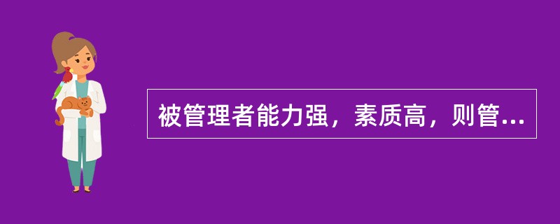 被管理者能力强，素质高，则管理跨度（　）。