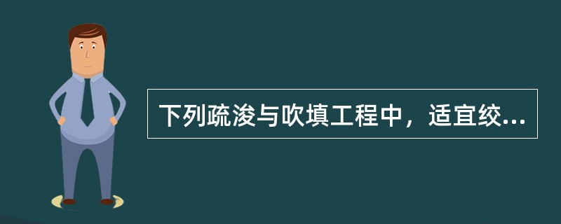 下列疏浚与吹填工程中，适宜绞吸挖泥船施工的有（）。