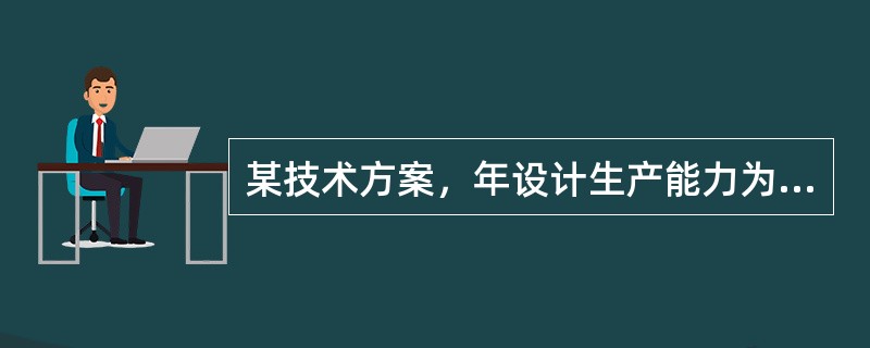某技术方案，年设计生产能力为8万台，年固定成本为100万元，单位产品售价为50元，单位产品变动成本为售价的55%，单位产品销售税金及附加为售价的5%，则达到盈亏平衡点时的生产能力利用率为（　）。<