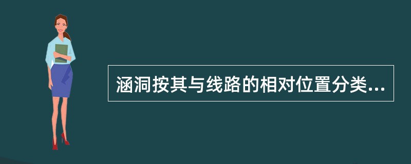 涵洞按其与线路的相对位置分类，可分为()。