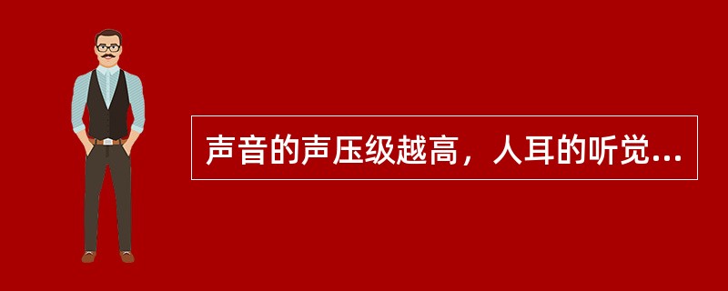 声音的声压级越高，人耳的听觉响应越趋于（　）。