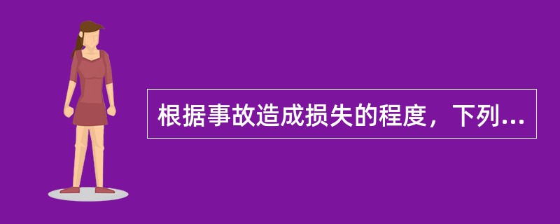 根据事故造成损失的程度，下列工程质量事故中，属于较大事故的是（）。