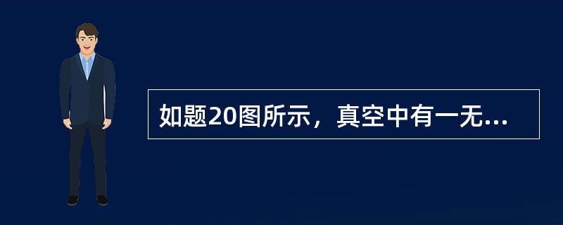 如题20图所示，真空中有一无限大带电平板，其上电荷密度为<img border="0" style="width: 16px; height: 15px;"