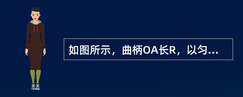 如图所示，曲柄OA长R，以匀角速度ω绕O轴转动，均质圆轮B在水平面上做纯滚动，其质量为m，半径为r。在图示瞬时，OA杆铅直。圆轮B对接触点C的动量矩为（　　）mRrω。<br /><