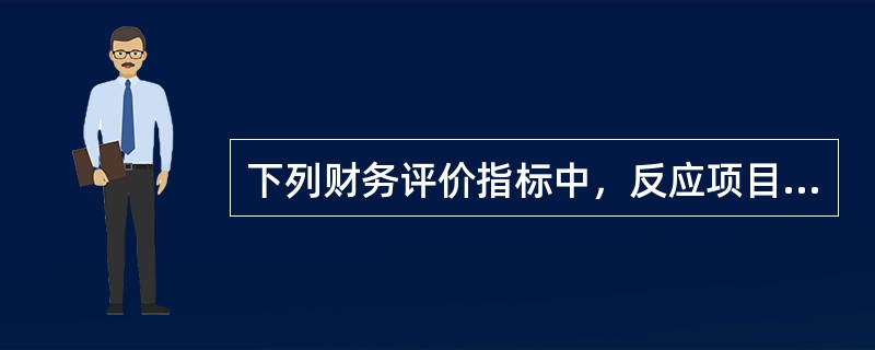 下列财务评价指标中，反应项目盈利能力的指标是（　　）。