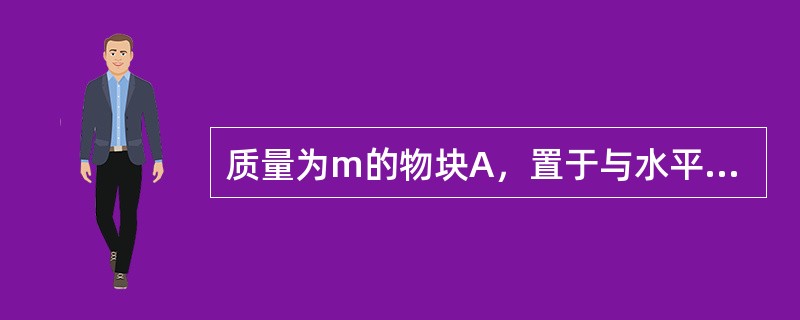 质量为m的物块A，置于与水平面成θ角的斜面B上，如图4-3-11所示。A与B间的摩擦系数为f，为保持A与B一起以加速度a水平向右运动，则所需的加速度a至少是（　　）。[2013年真题]<br /