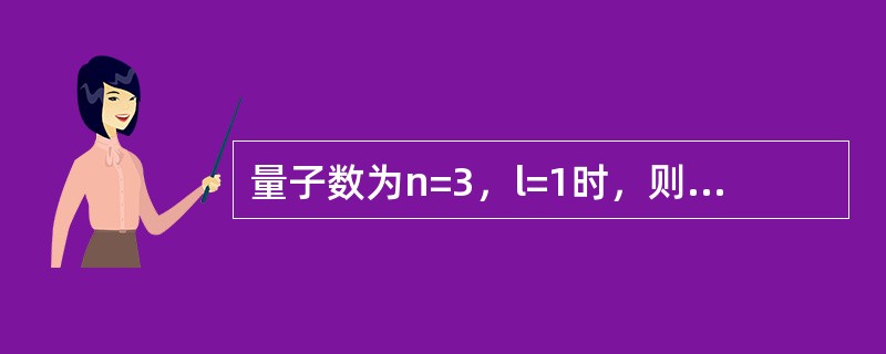 量子数为n=3，l=1时，则该层原子轨道上可允许容纳的最多电子数是（　　）。