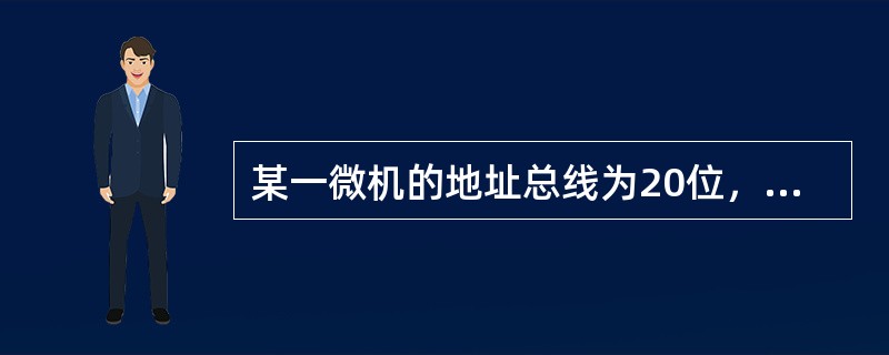 某一微机的地址总线为20位，其可访问的最大地址空间为（　　）。