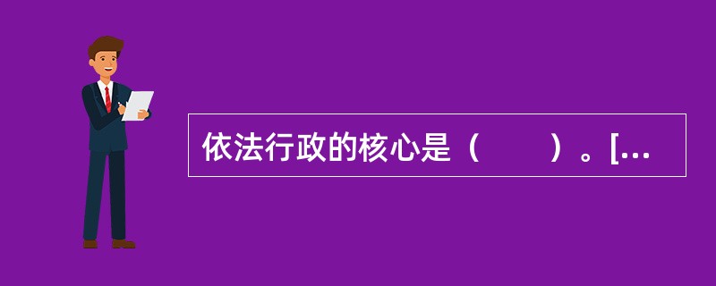 依法行政的核心是（　　）。[2012年真题]