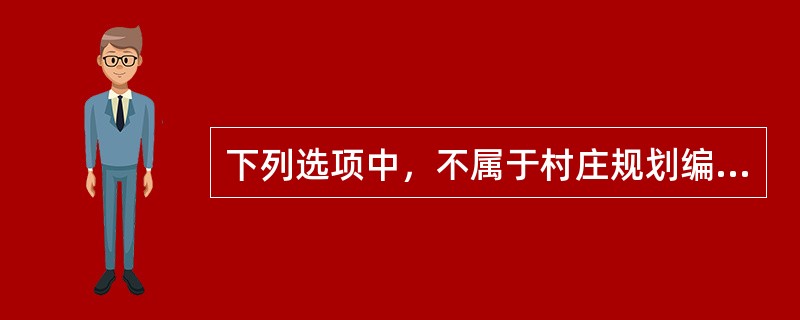 下列选项中，不属于村庄规划编制重点的是（　　）。