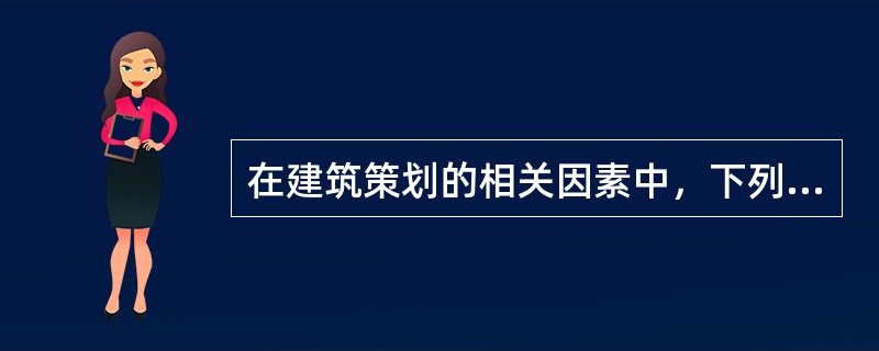 在建筑策划的相关因素中，下列属于建筑功能相关因素的是（　）。</p>