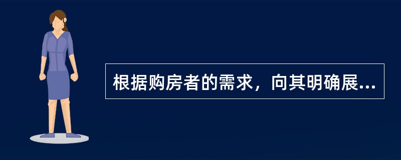 根据购房者的需求，向其明确展示付款方式与支付金额的一种销售工具是（）。