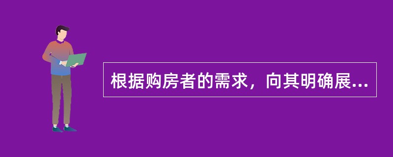 根据购房者的需求，向其明确展示付款方式与支付金额的一种销售工具是（）。