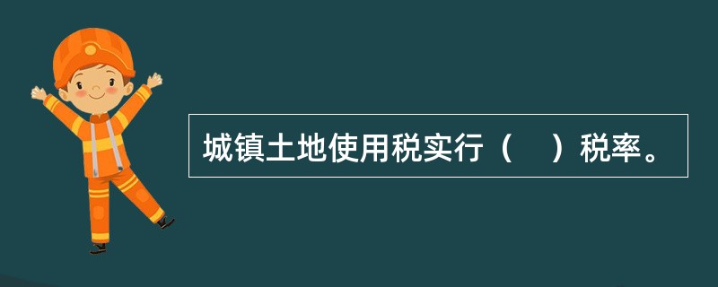 城镇土地使用税实行（　）税率。