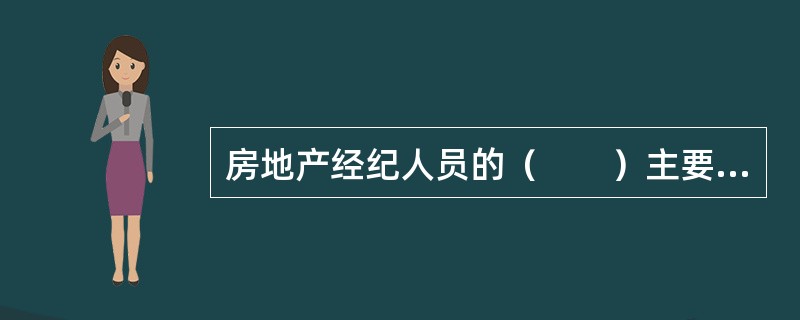 房地产经纪人员的（　　）主要是指对市场竞争、同行合作等问题的认识和看法。