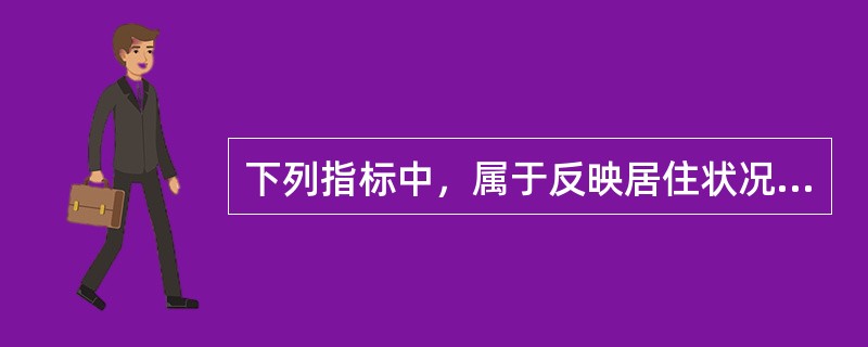 下列指标中，属于反映居住状况的统计指标有（　　）。