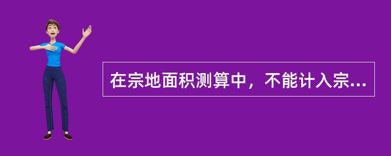 在宗地面积测算中，不能计入宗地面积的范围有（　　）。[2006年真题]