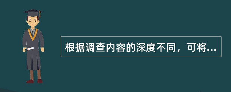 根据调查内容的深度不同，可将商圈调查分为初步调查、深入调查和（　　）。