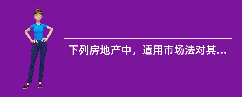 下列房地产中，适用市场法对其估价的有（）。