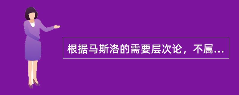 根据马斯洛的需要层次论，不属于最原始、最基本需要的有（）。