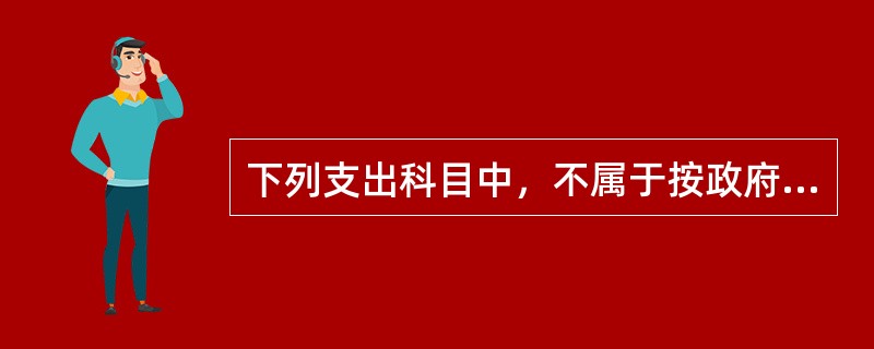 下列支出科目中，不属于按政府主要职能活动分类的是（　）。