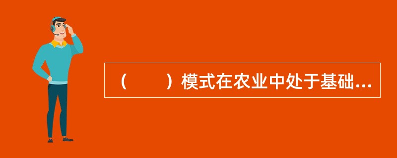 （　　）模式在农业中处于基础性地位。