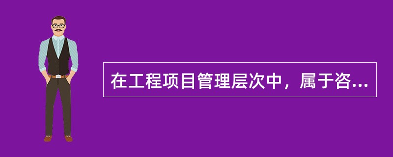 在工程项目管理层次中，属于咨询阶层的是（　）。