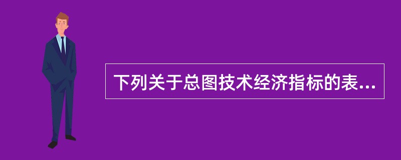 下列关于总图技术经济指标的表述，错误的是（　　）。