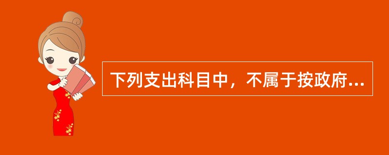 下列支出科目中，不属于按政府主要职能活动分类的是（　）。